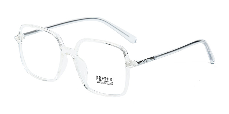 K9131 Atmosphere Square Frame With Metal Slim Temples TR90 Blue Light Glasses With Acetate Temple