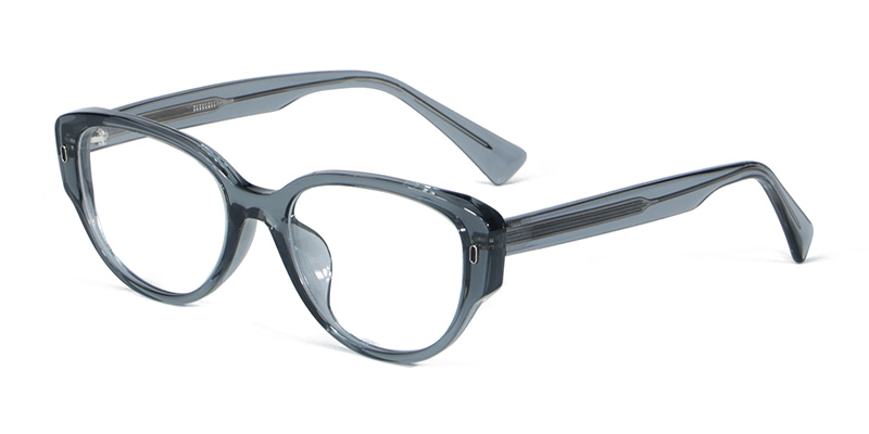 K9128 Cat-Eye Frame With Long Strip Decoration TR90 Blue Light Glasses With Acetate Temple