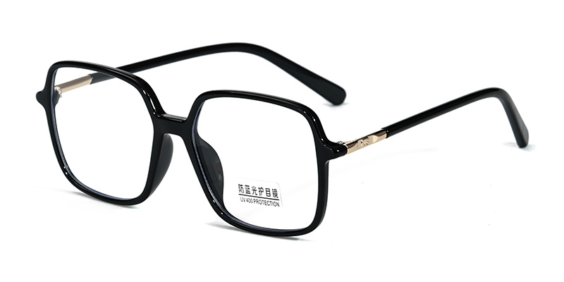 K9131 Atmosphere Square Frame With Metal Slim Temples TR90 Blue Light Glasses With Acetate Temple