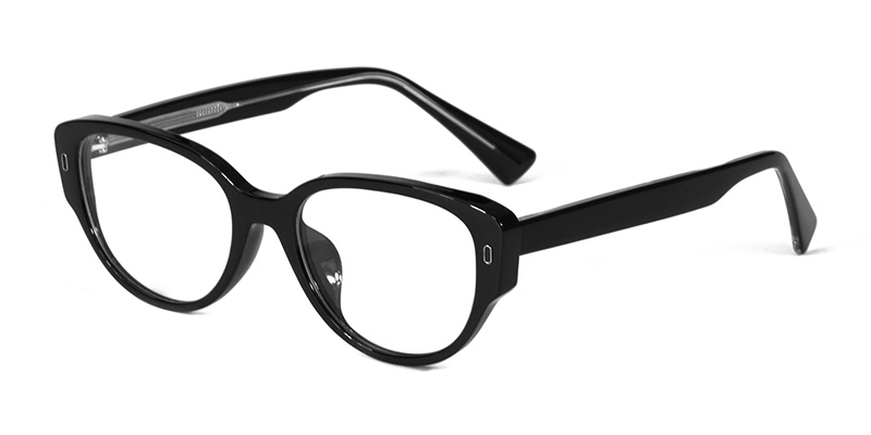 K9128 Cat-Eye Frame With Long Strip Decoration TR90 Blue Light Glasses With Acetate Temple