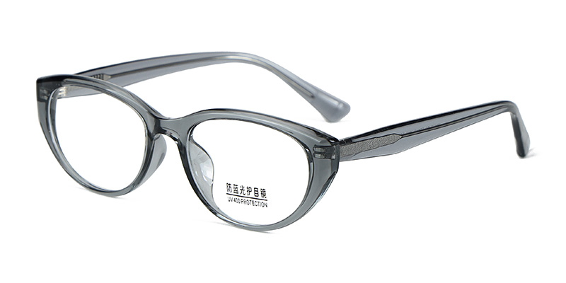 K9139 Stylish And Simple Cat-Eye Soft Round TR90 Blue Light Glasses With Acetate Temple