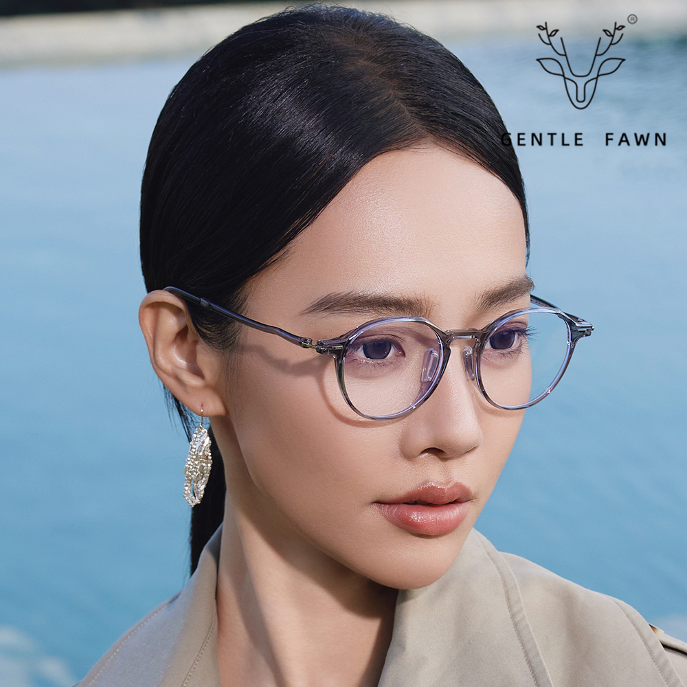 Large Round Plastic Metal Frame Optical Glasses