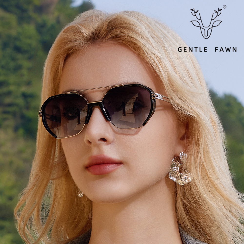 Vintage Pilot Large Frame Metal Sunglasses for Momen