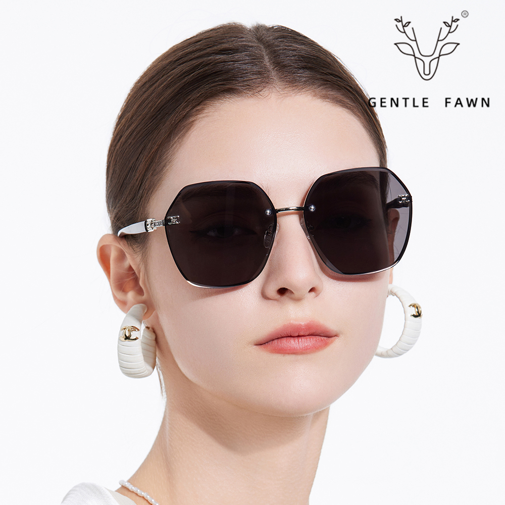 Korean Style Hexagonal Rimless Unisex Sunglasses