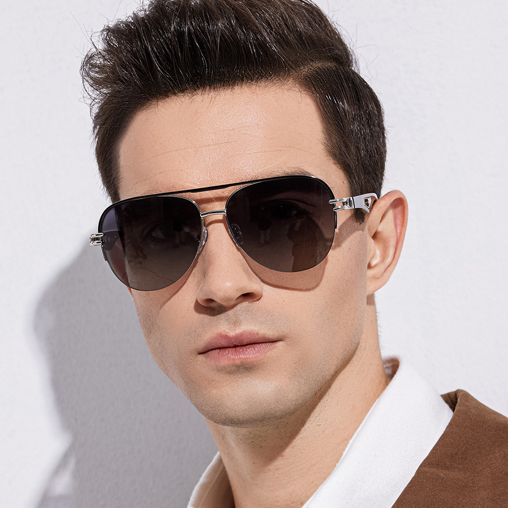 PS2102 Retro-Style Stylish Double Beam Toad Modeling Men's Sunglasses