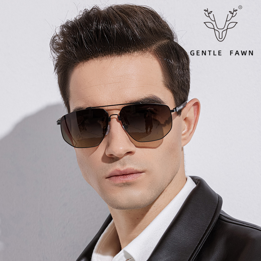 PS2120 Polygonal Large Frame Slim Men's Sunglasses