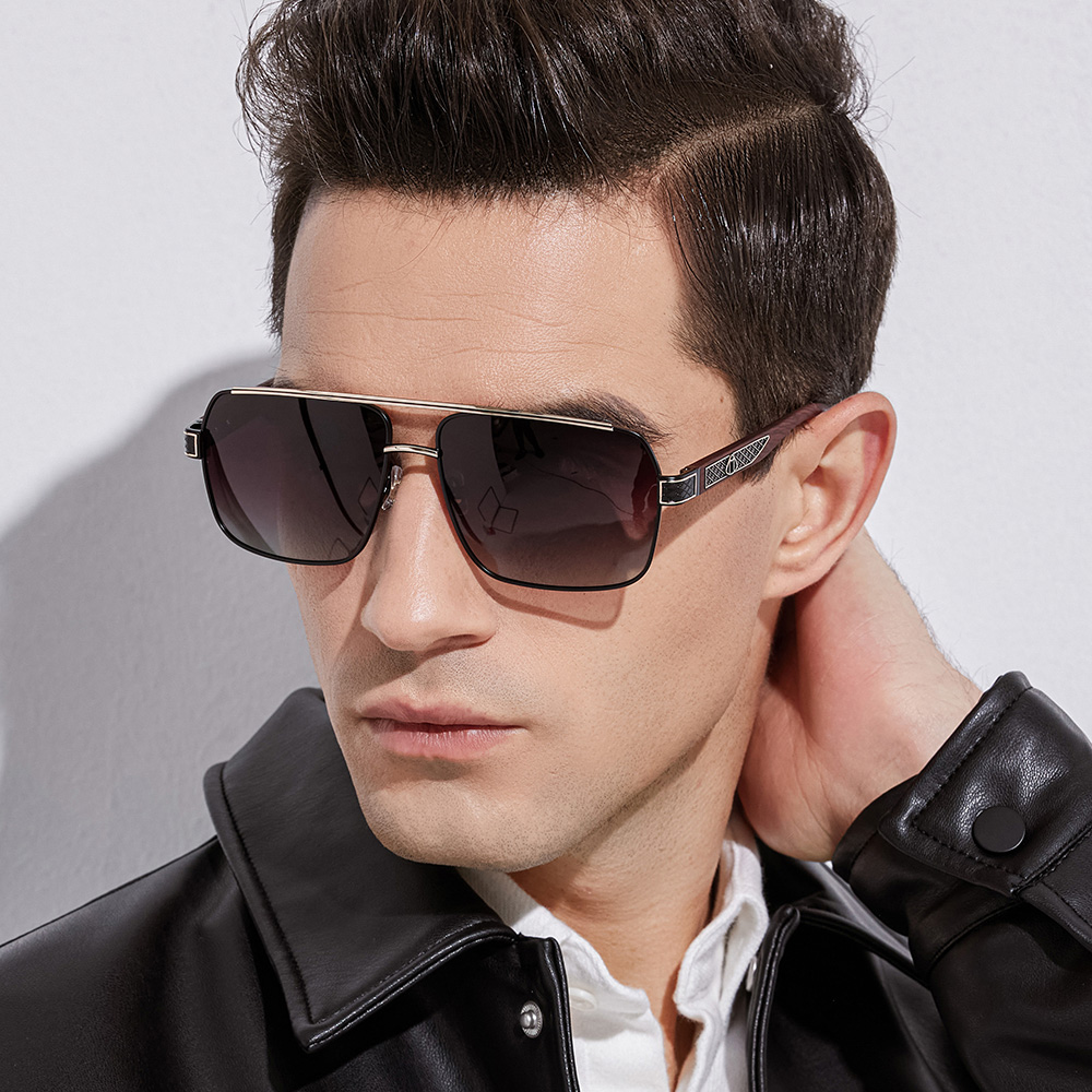 PS2104 Simple Square Frame Stylish Men's Polarized Sunglasses