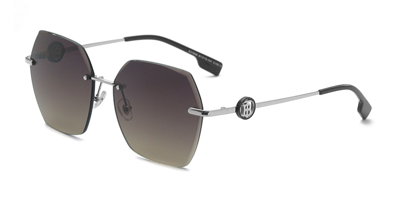 S31848 Frameless Edge Trimming Gradual Change Women's Sunglasses