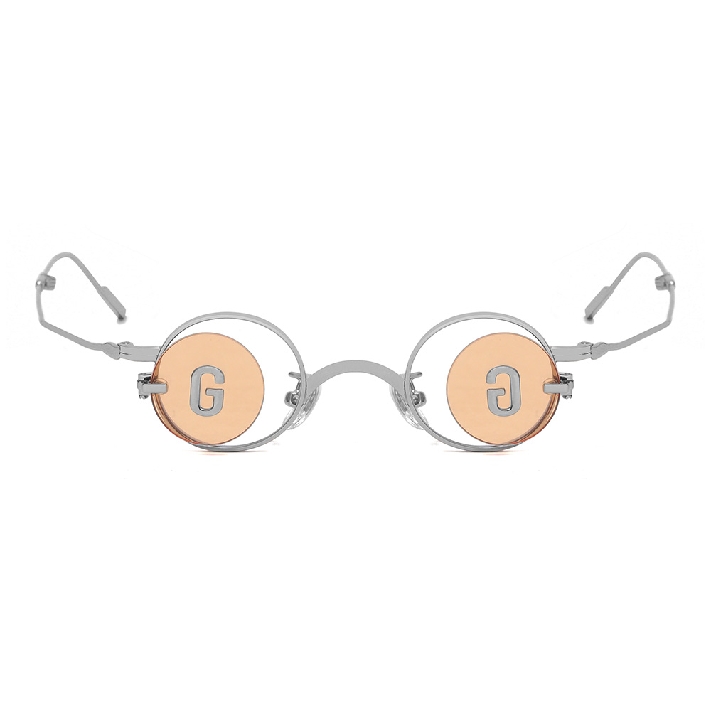 S31852 Retro Round Flip-Top Playful Fold Sunglasses