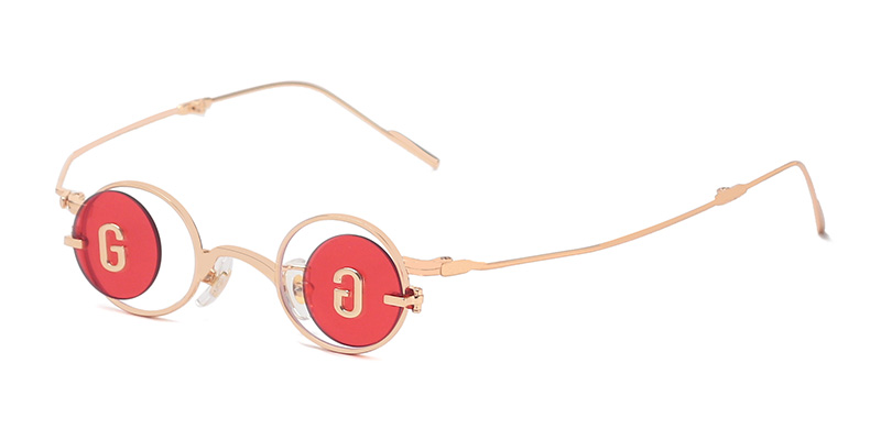 S31852 Retro Round Flip-Top Playful Fold Sunglasses