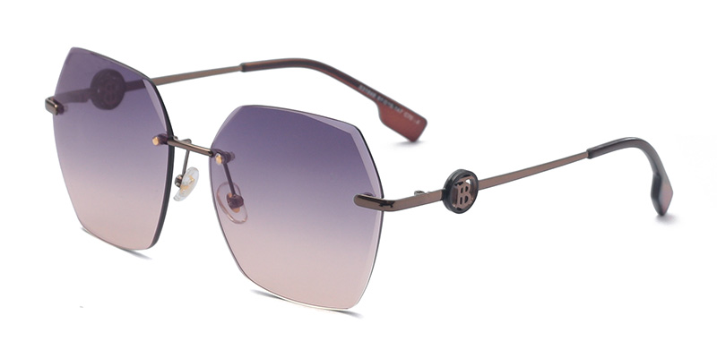 S31848 Frameless Edge Trimming Gradual Change Women's Sunglasses