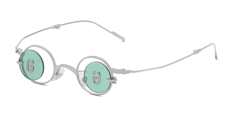 S31852 Retro Round Flip-Top Playful Fold Sunglasses