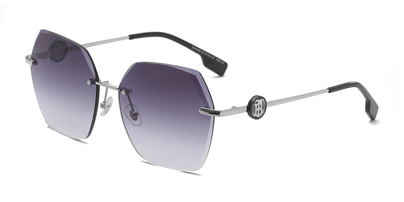 S31848 Frameless Edge Trimming Gradual Change Women's Sunglasses