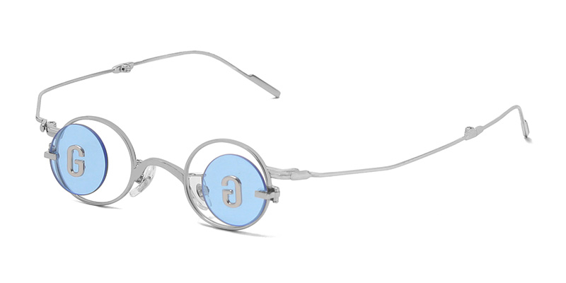 S31852 Retro Round Flip-Top Playful Fold Sunglasses