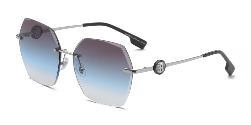 S31848 Frameless Edge Trimming Gradual Change Women's Sunglasses