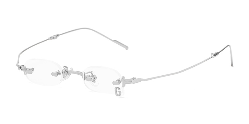 S31851 Personality Frameless Small Square Unisex Metal Sunglasses