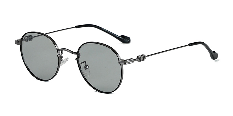 PS52066x Metal Discoloration TAC Round Frame Polarized Sunglasses