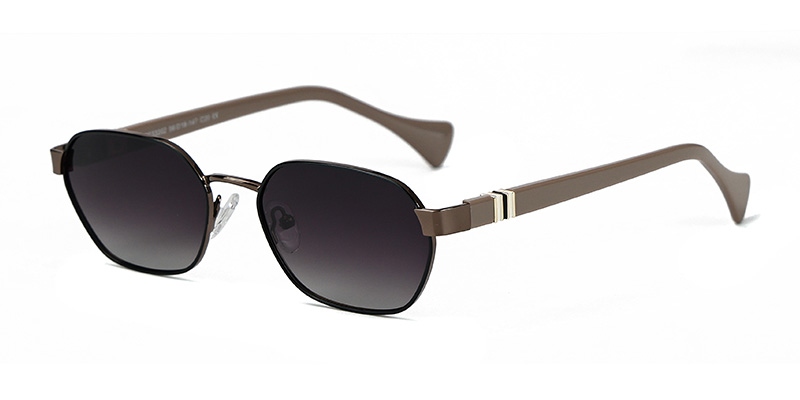 PS33202 Metal Polarized Acetate Temple Striped Decoration Sunglasses