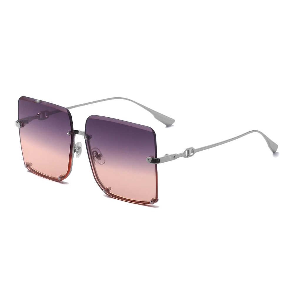Frameless Square PC Stylish Luxurious Metal Sunglasses