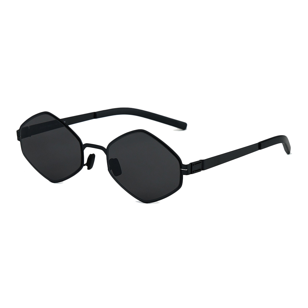 Multi-Sided Large Frame PC Minimalist Metal Sunglasses