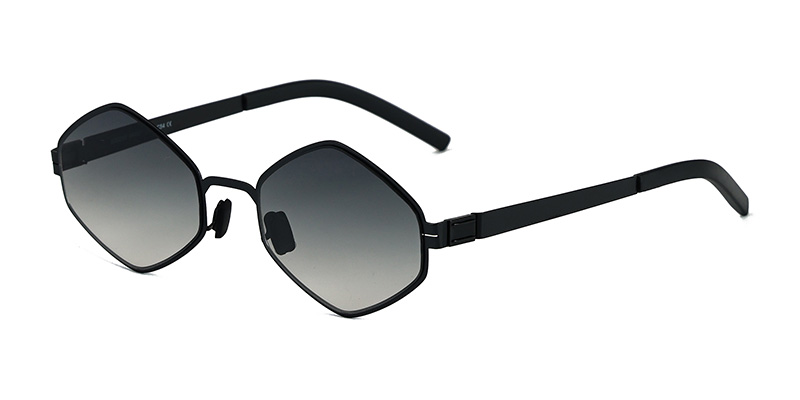 Multi-Sided Large Frame PC Minimalist Metal Sunglasses