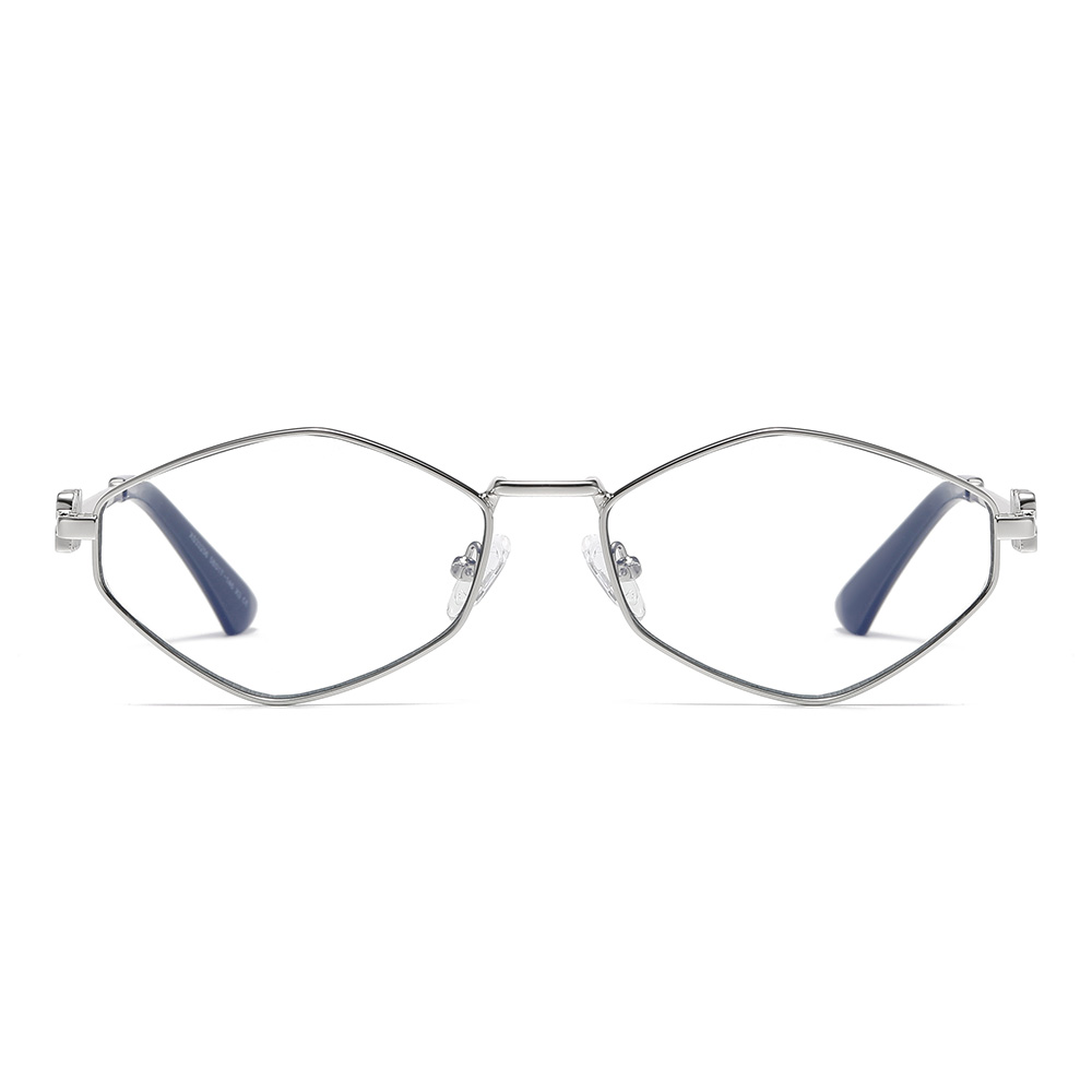 Metallic Diamond-Shaped PC Color Change Metal Sunglasses