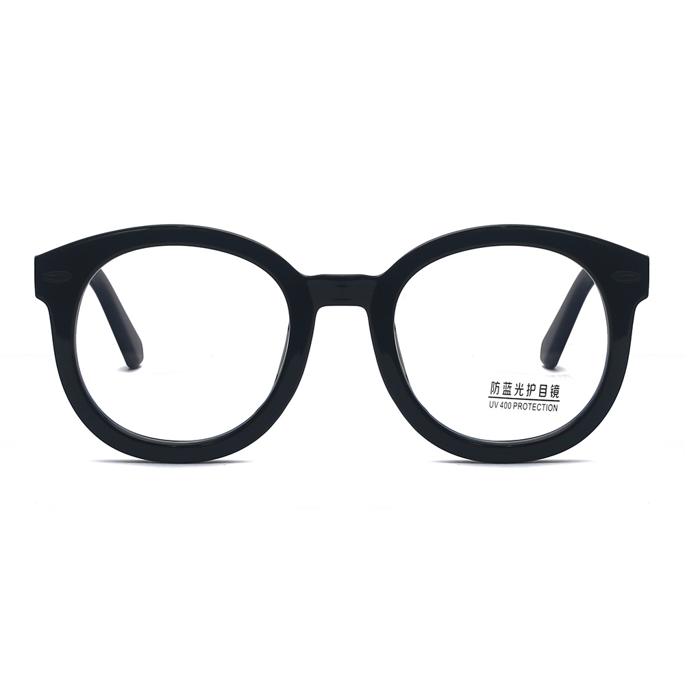 8888 Fashionable Large Round Frame With Arrow Decoration TR90 Blue Light Glasses