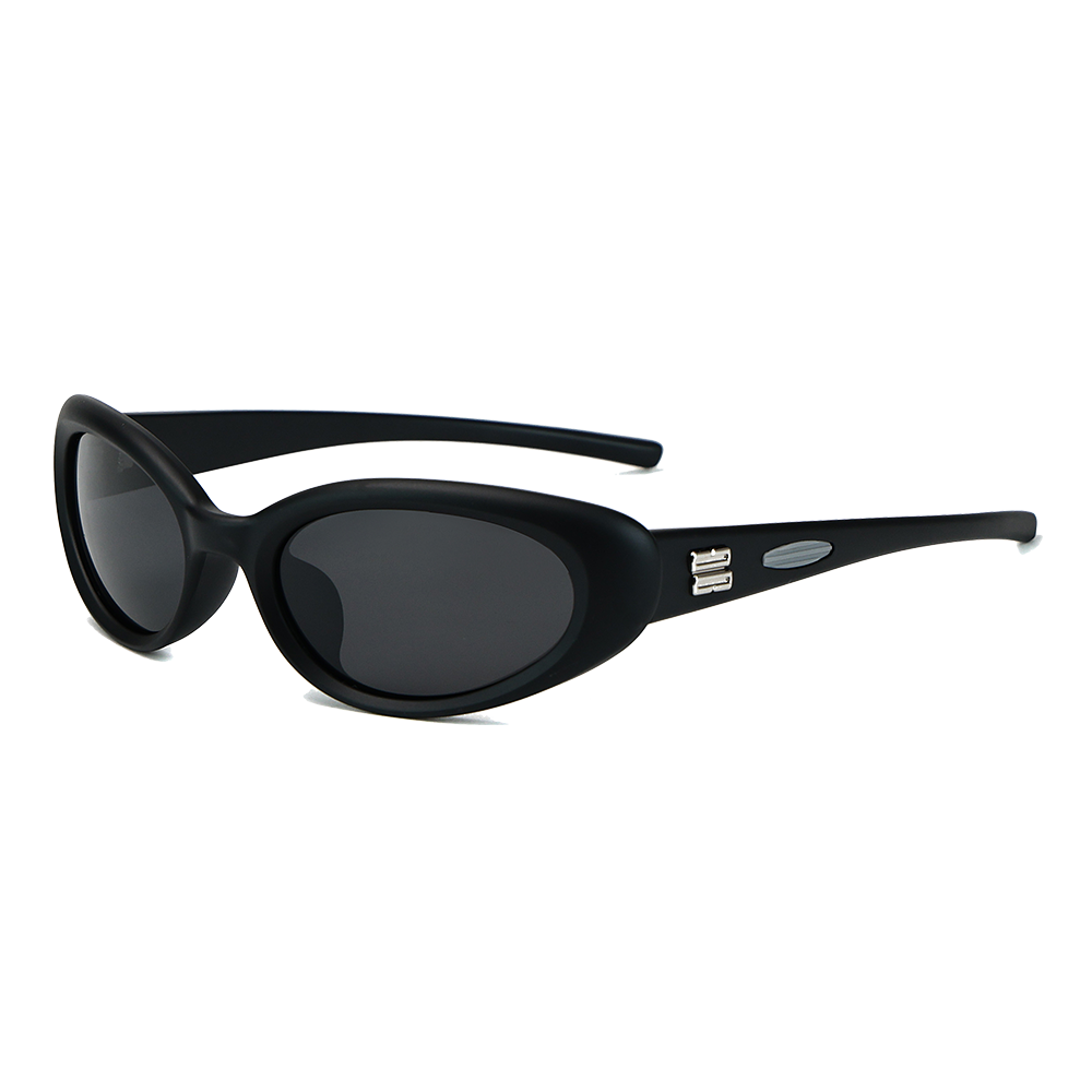 KAIZI Black Thin Cat Eye Sunglasses For Daily Outdoor Wear